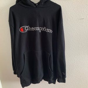 Black champion hoodie